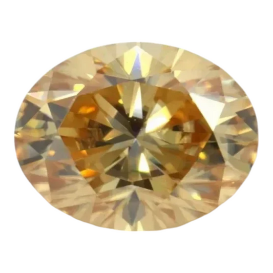 Champagne Oval Cut Moissanites - Premium Jewelry from Dazzling Delights - Just $83.33! Shop now at Dazzling Delights