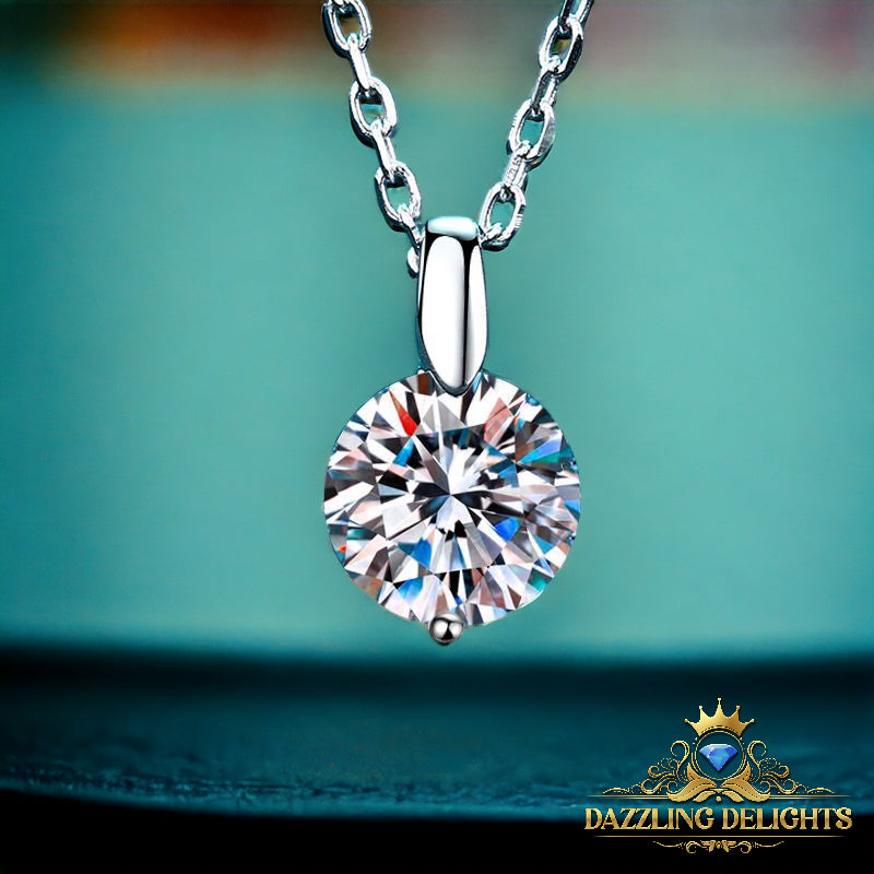 Moissanite Drop Pendant Necklace - Premium Jewelry from Dazzling Delights - Just $80.96! Shop now at Dazzling Delights