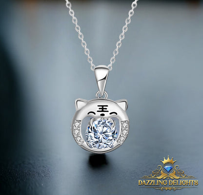 Moissanite Tiger Cat Pendant Necklace - Premium Jewelry from Dazzling Delights - Just $80.96! Shop now at Dazzling Delights