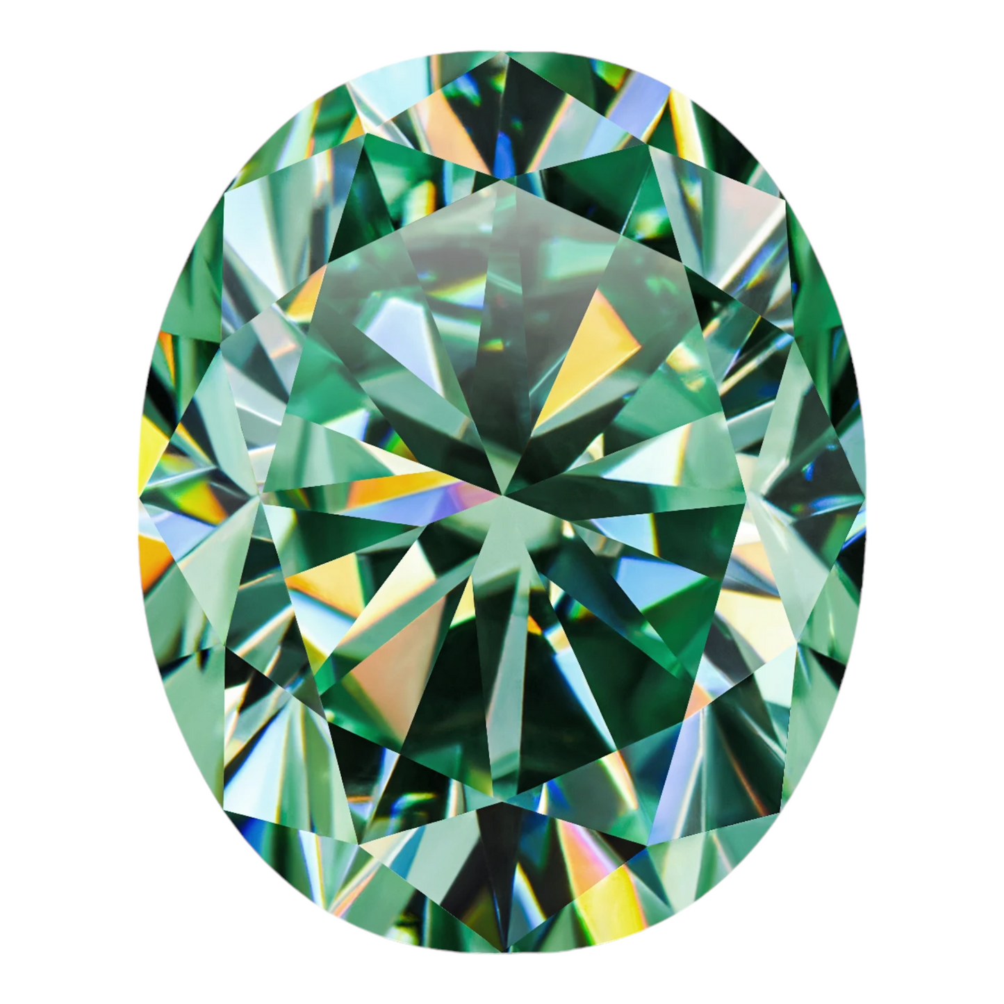 Green Oval Cut Moissanites - Premium Jewelry from Dazzling Delights - Just $83.33! Shop now at Dazzling Delights