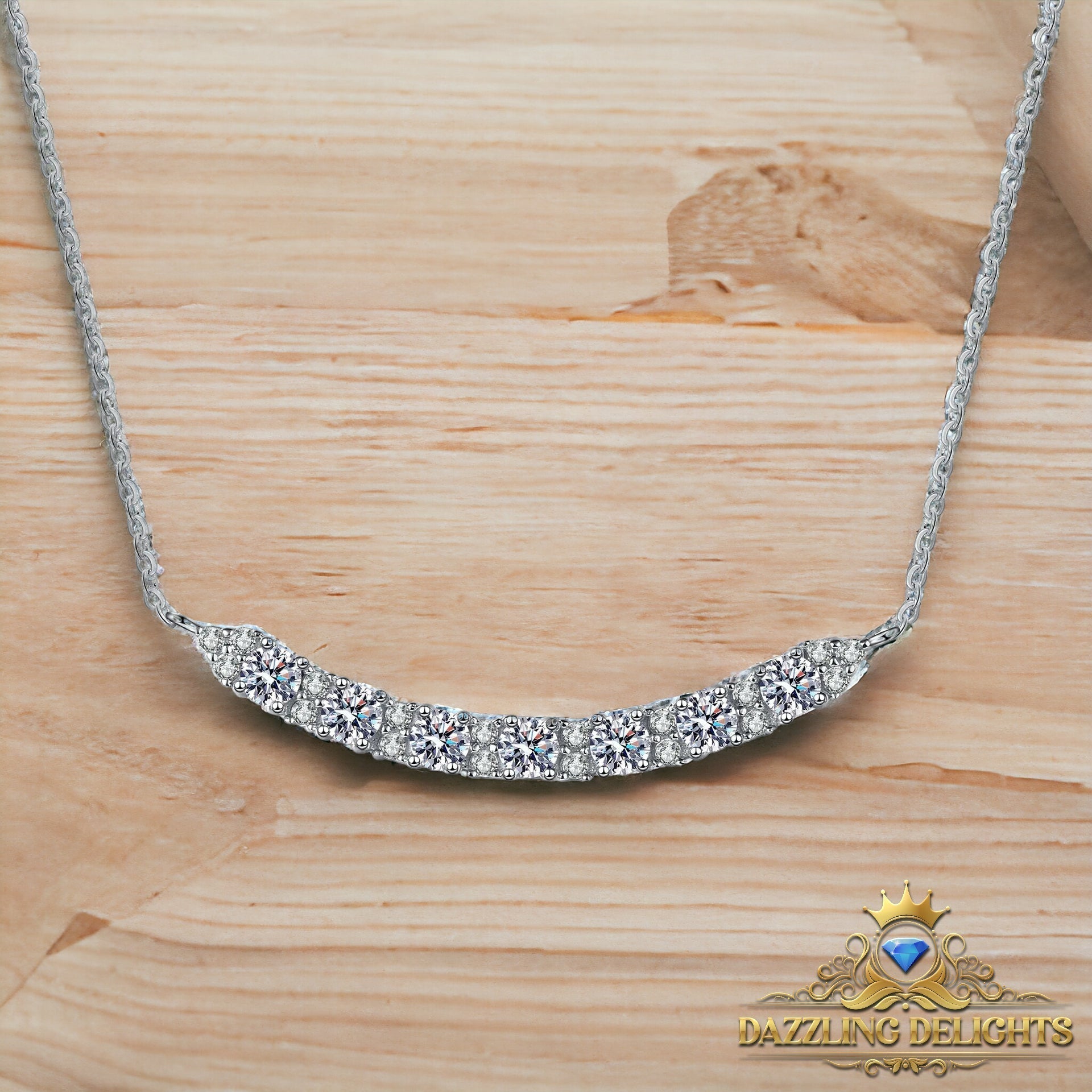 Moissanite Smile Pendant Necklace - Premium Jewelry from Dazzling Delights - Just $80.96! Shop now at Dazzling Delights