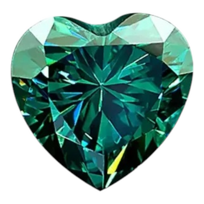 Green Heart Cut Moissanites - Premium Jewelry from Dazzling Delights - Just $91.67! Shop now at Dazzling Delights