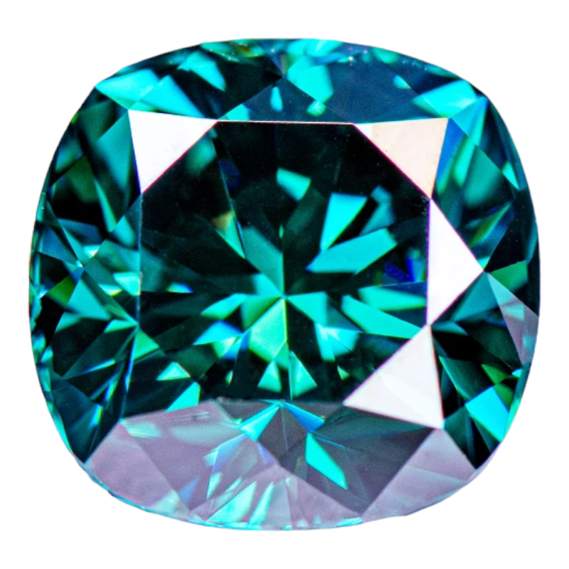 Emerald Green Cushion Cut Moissanites - Premium Jewelry from Dazzling Delights - Just $83.33! Shop now at Dazzling Delights