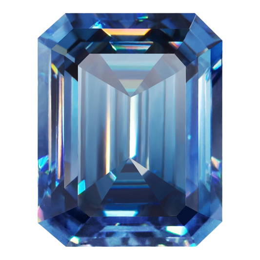 Royal Blue Emerald Cut Moissanites - Premium Jewelry from Dazzling Delights - Just $83.33! Shop now at Dazzling Delights