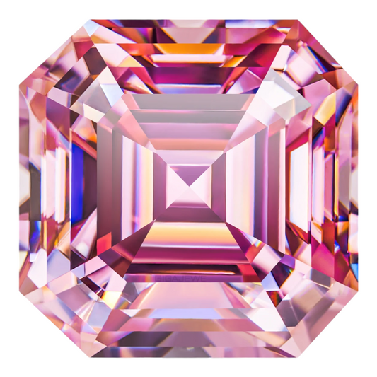 Soft Pink Asscher Cut Moissanites - Premium Jewelry from Dazzling Delights - Just $83.33! Shop now at Dazzling Delights