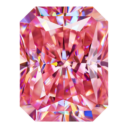 Soft Pink Radiant Cut Moissanites - Premium Jewelry from Dazzling Delights - Just $83.33! Shop now at Dazzling Delights