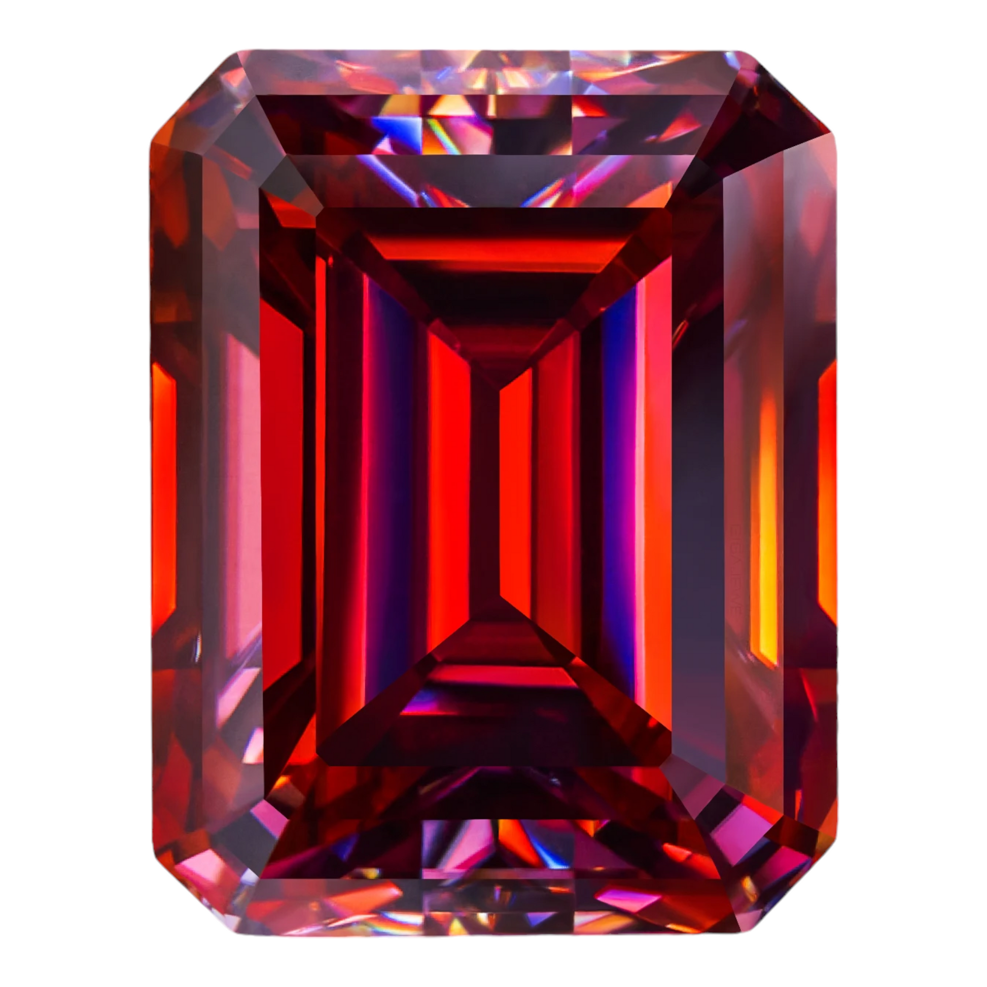 Pigeon Blood Red Emerald Cut Moissanites - Premium Jewelry from Dazzling Delights - Just $83.33! Shop now at Dazzling Delights