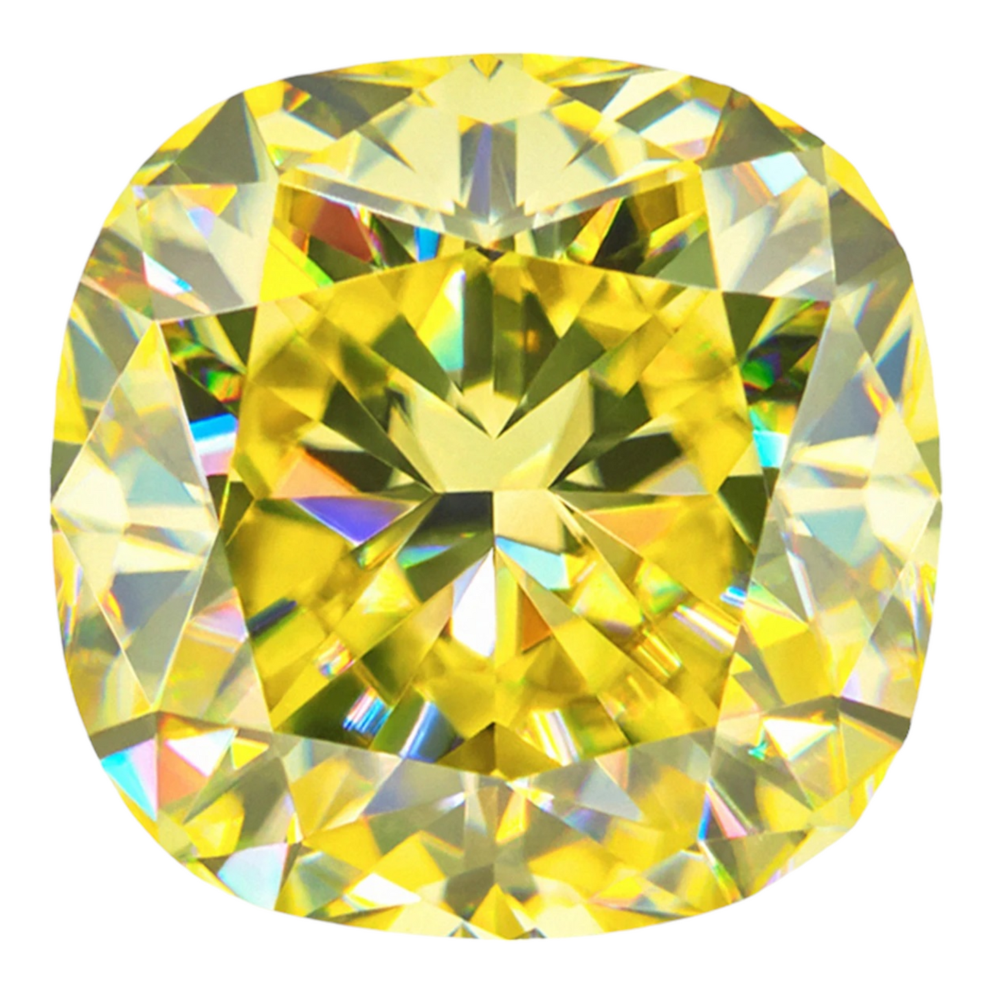 Vivid Canary Yellow Cushion Cut Moissanites - Premium Jewelry from Dazzling Delights - Just $83.33! Shop now at Dazzling Delights