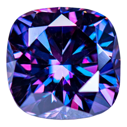 Imperial Purple Cushion Cut Moissanites - Premium Jewelry from Dazzling Delights - Just $83.33! Shop now at Dazzling Delights