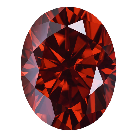 Pigeon Blood Red Oval Cut Moissanites - Premium Jewelry from Dazzling Delights - Just $83.33! Shop now at Dazzling Delights