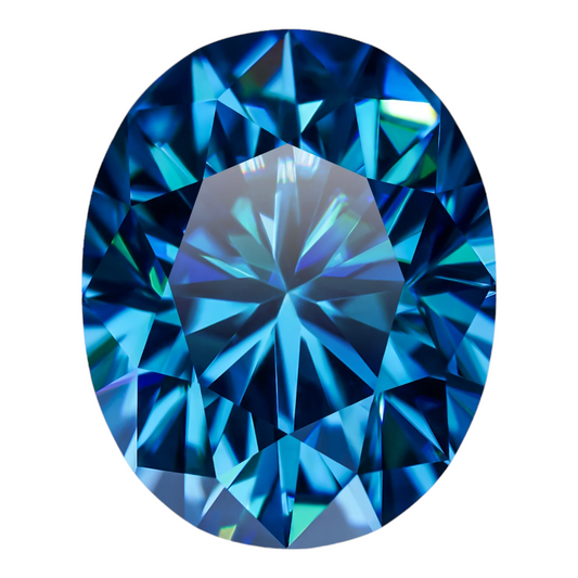 Cornflower Blue Oval Cut Moissanites - Premium Jewelry from Dazzling Delights - Just $83.33! Shop now at Dazzling Delights