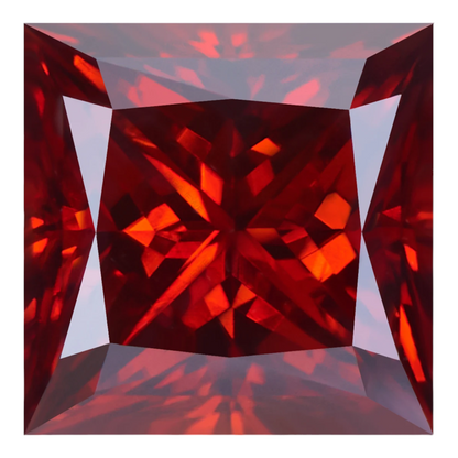 Pigeon Blood Red Princess Cut Moissanites - Premium Jewelry from Dazzling Delights - Just $83.33! Shop now at Dazzling Delights