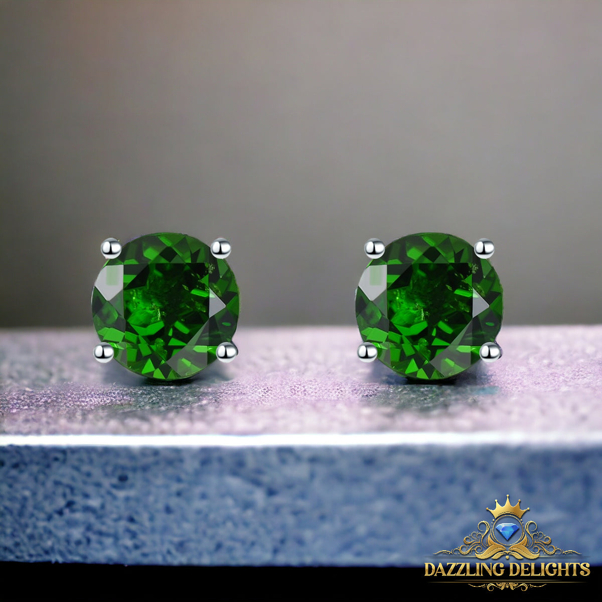 5mm Round Cut Natural Gemstone Stud Earrings - Your Choice of Gemstone - Premium Jewelry from Dazzling Delights - Just $41.96! Shop now at Dazzling Delights