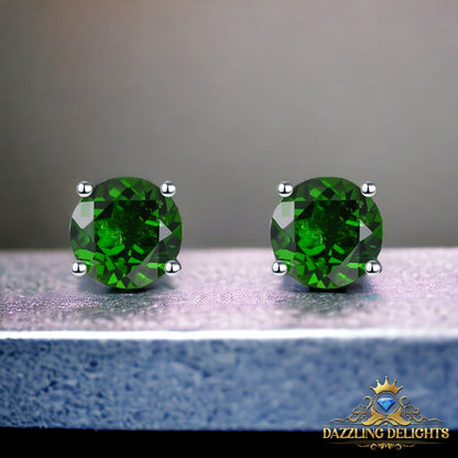 5mm Round Cut Natural Gemstone Stud Earrings - Your Choice of Gemstone - Premium Jewelry from Dazzling Delights - Just $41.96! Shop now at Dazzling Delights