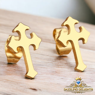 Titanium Cross Stud Earrings - Premium Jewelry from Dazzling Delights - Just $27.95! Shop now at Dazzling Delights