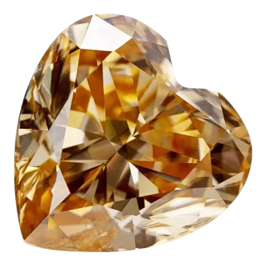 Vivid Champagne Heart Cut Moissanites - Premium Jewelry from Dazzling Delights - Just $91.67! Shop now at Dazzling Delights