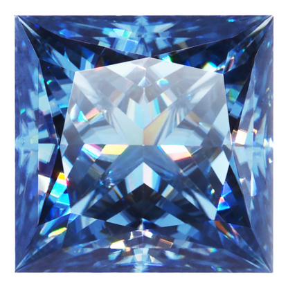 Royal Blue Princess Cut Moissanites - Premium Jewelry from Dazzling Delights - Just $83.33! Shop now at Dazzling Delights