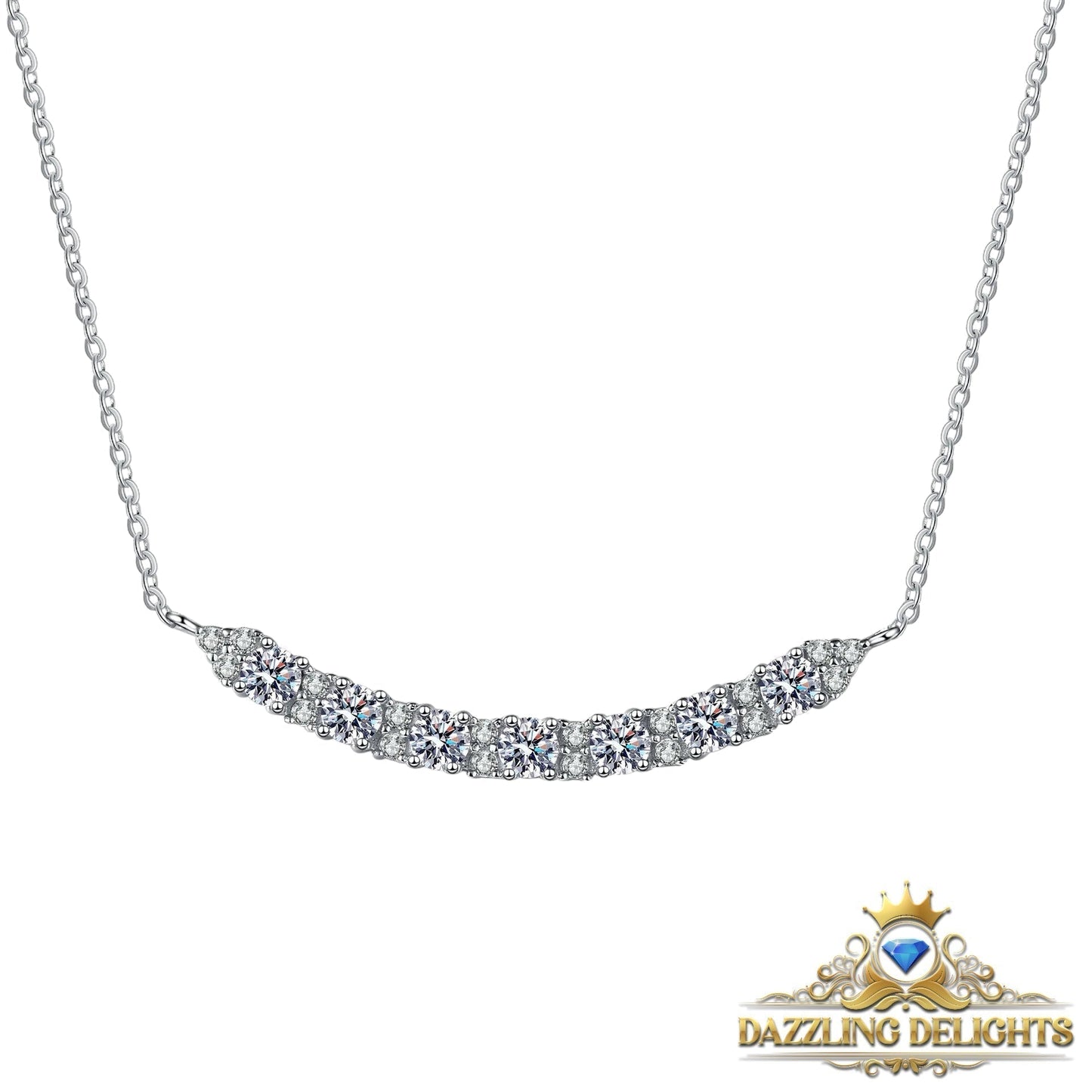 Moissanite Smile Pendant Necklace - Premium Jewelry from Dazzling Delights - Just $80.96! Shop now at Dazzling Delights