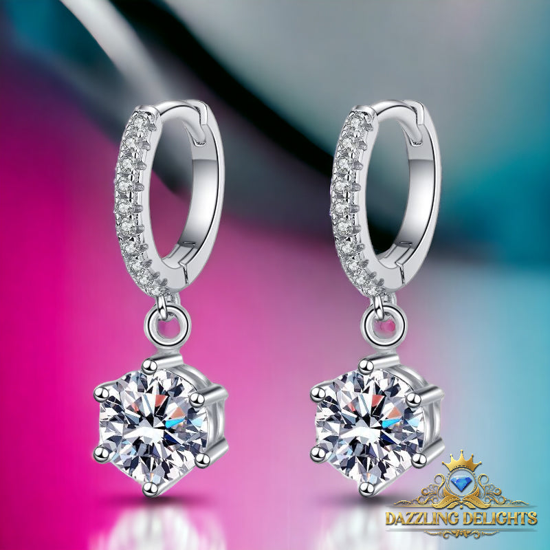 6.5mm Moissanite Drop Earrings - Premium Jewelry from Dazzling Delights - Just $92.21! Shop now at Dazzling Delights