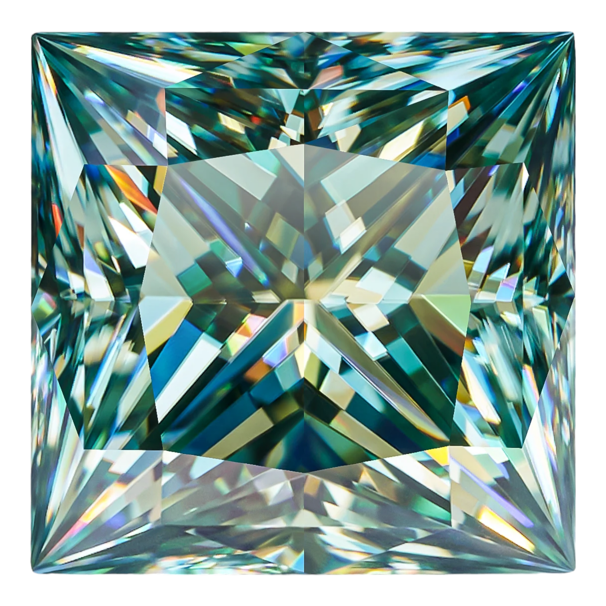 Blueish Green Princess Cut Moissanites - Premium Jewelry from Dazzling Delights - Just $83.33! Shop now at Dazzling Delights