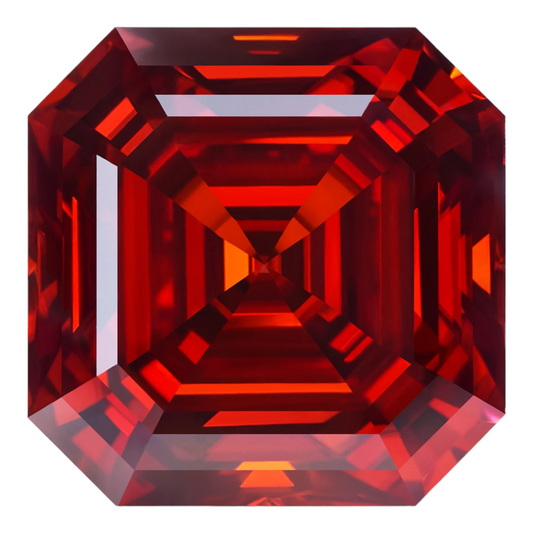 Pigeon Blood Red Asscher Cut Moissanites - Premium Jewelry from Dazzling Delights - Just $83.33! Shop now at Dazzling Delights