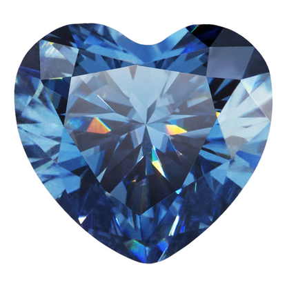 Royal Blue Heart Cut Moissanites - Premium Jewelry from Dazzling Delights - Just $91.67! Shop now at Dazzling Delights