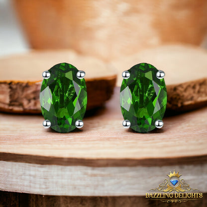 6x4mm Oval Cut Natural Gemstone Stud Earrings - Your Choice of Gemstone - Premium Jewelry from Dazzling Delights - Just $41.96! Shop now at Dazzling Delights