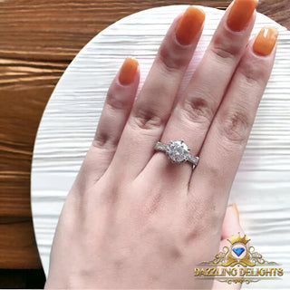 Ornate Royal Protea Moissanite Ring - Premium Jewelry from Dazzling Delights - Just $149.95! Shop now at Dazzling Delights