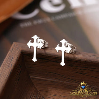 Titanium Cross Stud Earrings - Premium Jewelry from Dazzling Delights - Just $27.95! Shop now at Dazzling Delights