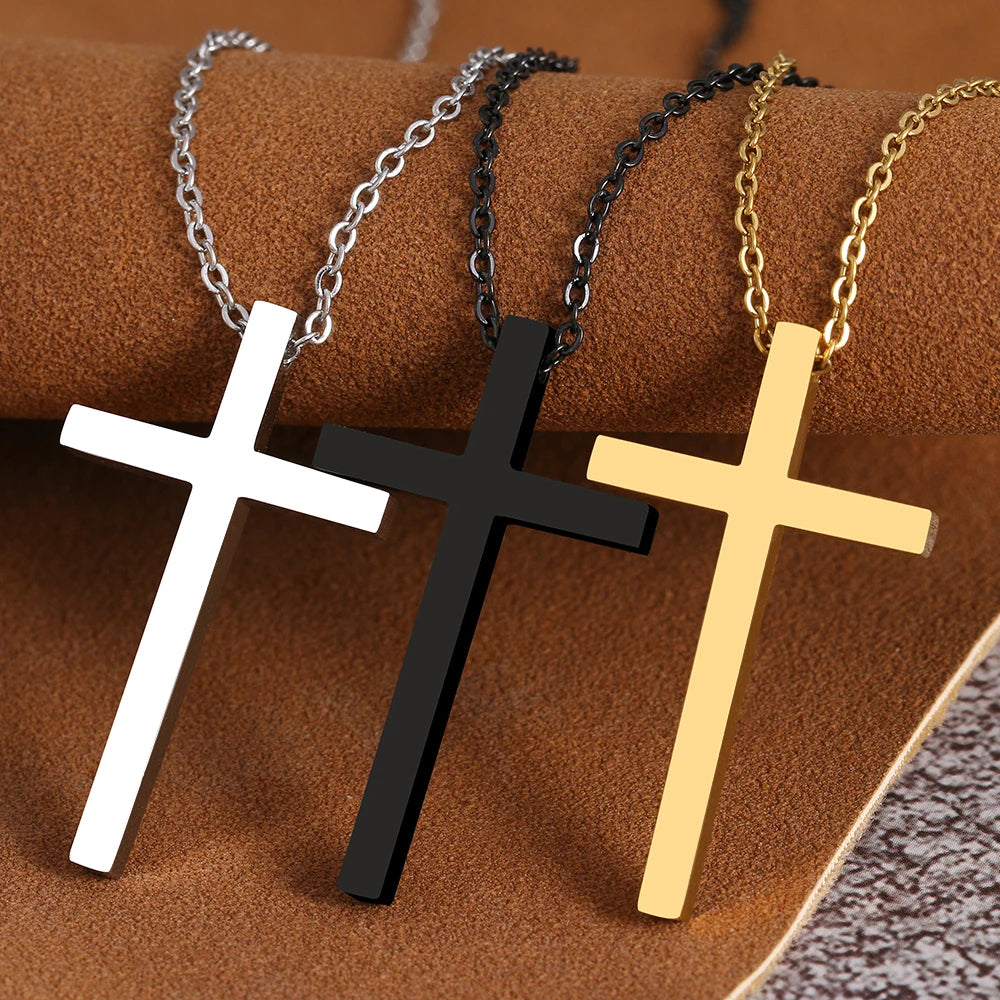 Titanium Cross Pendant Necklace - Premium Jewelry from Dazzling Delights - Just $18.71! Shop now at Dazzling Delights