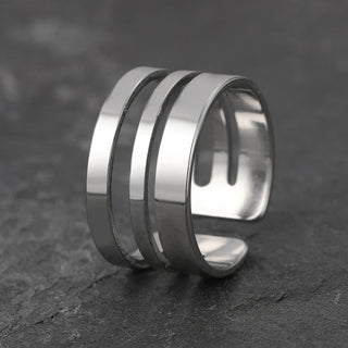 Titanium Three Tine Adjustable Ring - Premium Jewelry from Dazzling Delights - Just $11.25! Shop now at Dazzling Delights