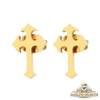 Titanium Cross Stud Earrings - Premium Jewelry from Dazzling Delights - Just $16.12! Shop now at Dazzling Delights