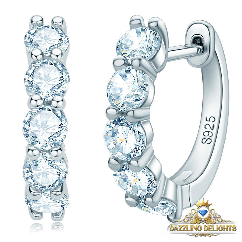 3mm Moissanite Hoop Earrings - Premium Jewelry from Dazzling Delights - Just $107.95! Shop now at Dazzling Delights