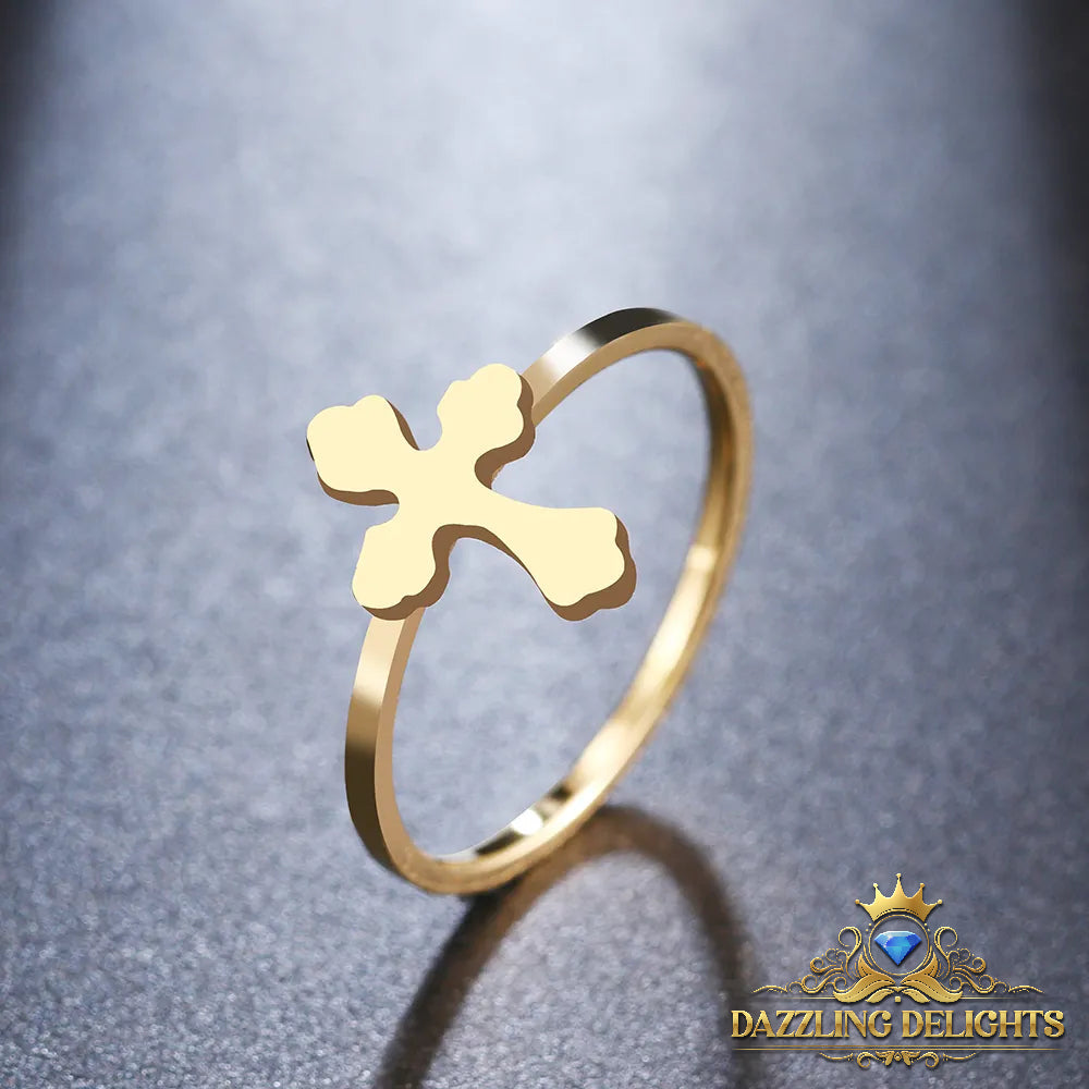 Titanium Cross Ring - Premium Jewelry from Dazzling Delights - Just $29.95! Shop now at Dazzling Delights