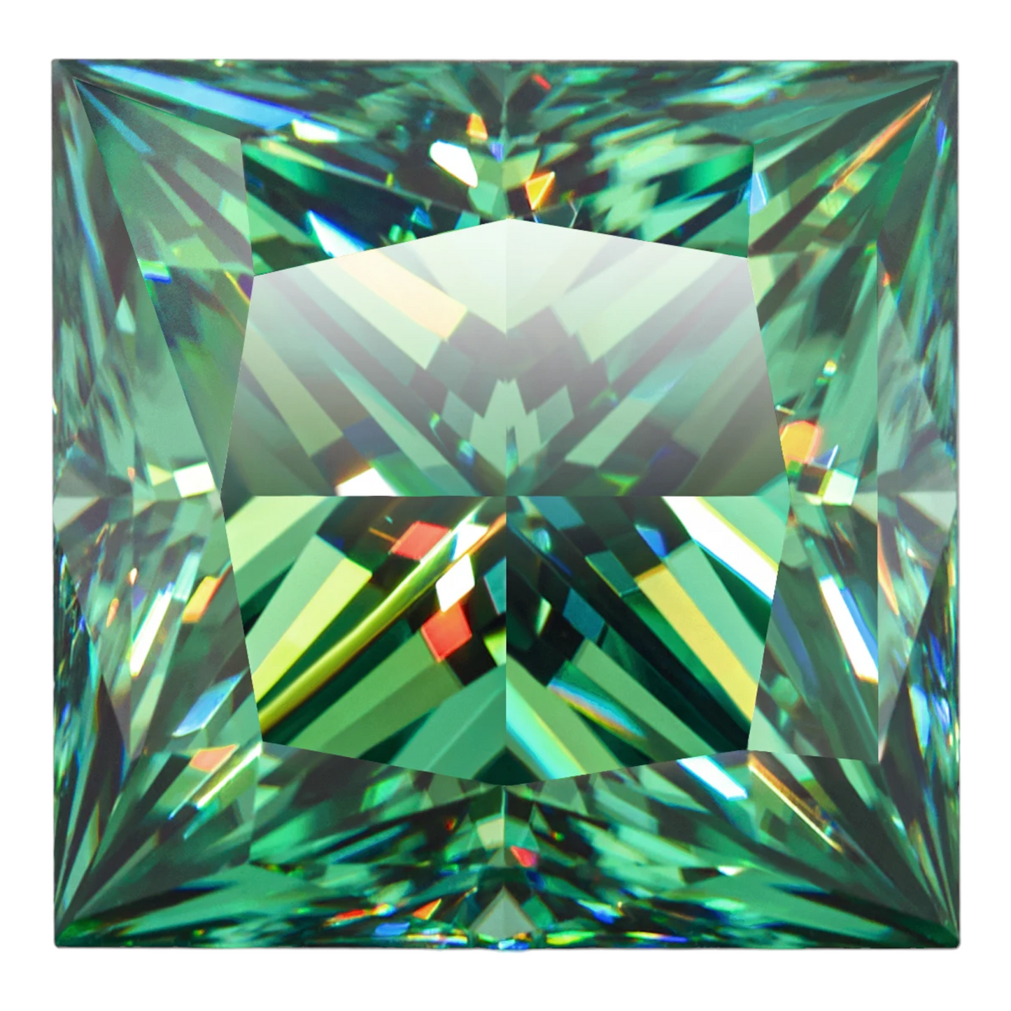 Green Princess Cut Moissanites - Premium Jewelry from Dazzling Delights - Just $83.33! Shop now at Dazzling Delights