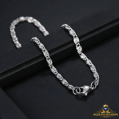 Silver Titanium Chain Bracelet - Premium Jewelry from Dazzling Delights - Just $14.96! Shop now at Dazzling Delights