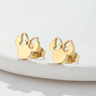 Titanium Minnie Mouse Stud Earrings - Premium Jewelry from Dazzling Delights - Just $22.95! Shop now at Dazzling Delights