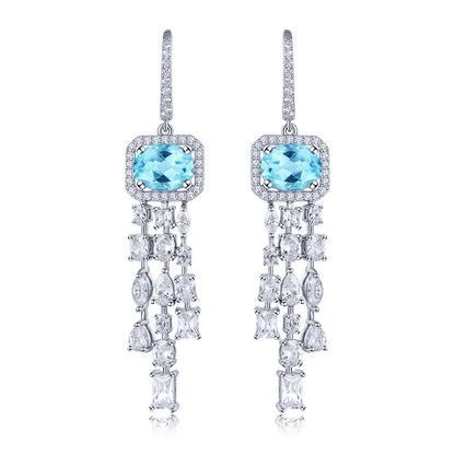 4.5 Carats Natural Gemstone Dangle Earrings - Your Choice of Gemstone - Premium Jewelry from Dazzling Delights - Just $89.96! Shop now at Dazzling Delights