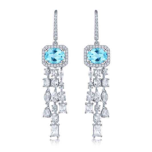 4.5 Carats Natural Gemstone Dangle Earrings - Your Choice of Gemstone - Premium Jewelry from Dazzling Delights - Just $89.96! Shop now at Dazzling Delights