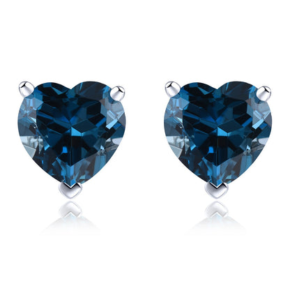 8x8mm 4.3ct Heart Cut Natural Gemstone Stud Earrings - Your Choice of Gemstone - Premium Jewelry from Dazzling Delights - Just $50.96! Shop now at Dazzling Delights