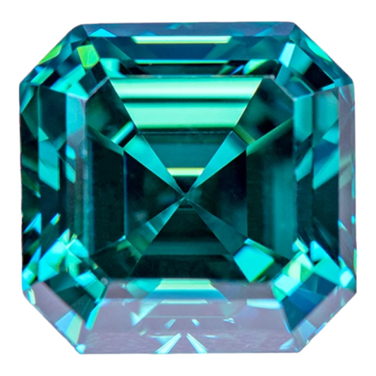 Emerald Green Asscher Cut Moissanites - Premium Jewelry from Dazzling Delights - Just $83.33! Shop now at Dazzling Delights