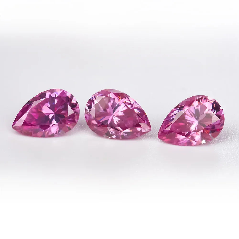 Vivid Pink Pear Cut Moissanites - Premium Jewelry from Dazzling Delights - Just $83.33! Shop now at Dazzling Delights