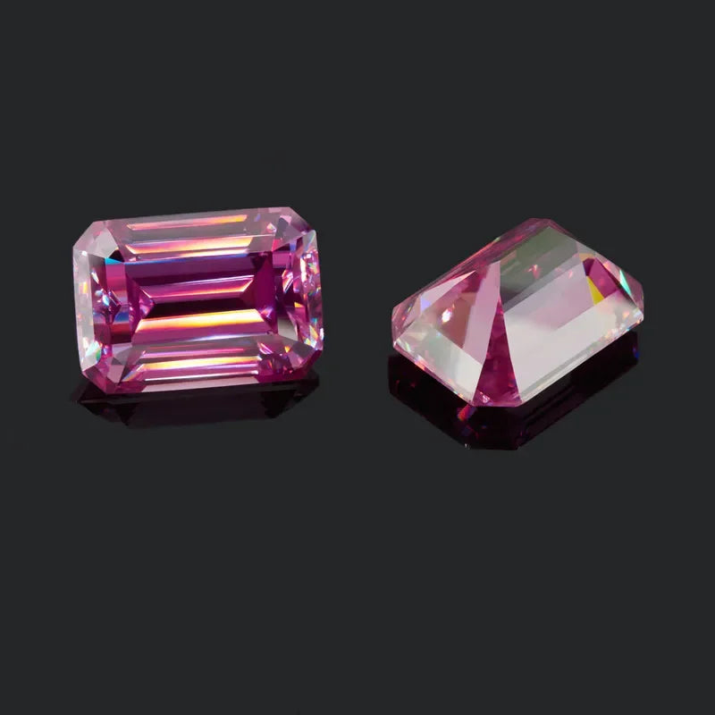 Vivid Pink Emerald Cut Moissanites - Premium Jewelry from Dazzling Delights - Just $83.33! Shop now at Dazzling Delights