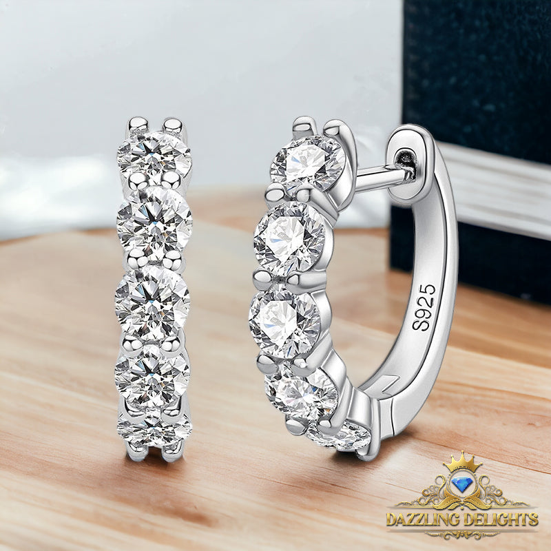 3ct Moissanite Hoop Earrings - Premium Jewelry from Dazzling Delights - Just $122.21! Shop now at Dazzling Delights