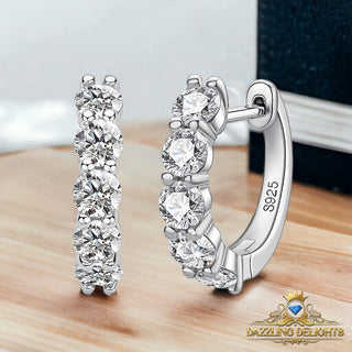 3ct Moissanite Hoop Earrings - Premium Jewelry from Dazzling Delights - Just $162.95! Shop now at Dazzling Delights