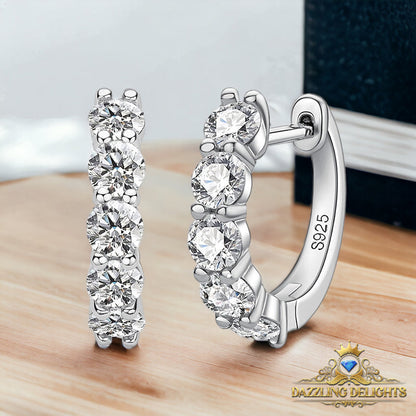 3ct Moissanite Hoop Earrings - Premium Jewelry from Dazzling Delights - Just $122.21! Shop now at Dazzling Delights