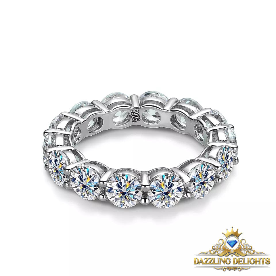 7ct Round Brilliant Cut Moissanite Full Eternity Ring Wedding Band - Premium Jewelry from Dazzling Delights - Just $144.71! Shop now at Dazzling Delights