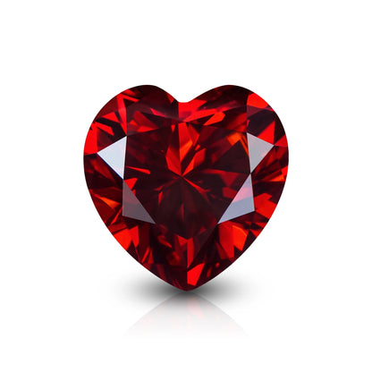 Pigeon Blood Red Heart Cut Moissanites - Premium Jewelry from Dazzling Delights - Just $91.67! Shop now at Dazzling Delights