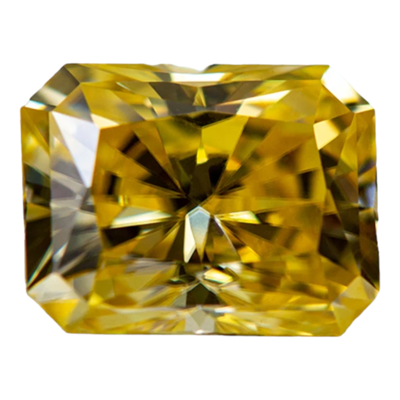 Sun Yellow Radiant Cut Moissanites - Premium Jewelry from Dazzling Delights - Just $83.33! Shop now at Dazzling Delights