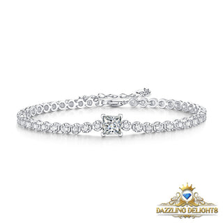 Princess Cut Moissanite Tennis Bracelet - Premium Jewelry from Dazzling Delights - Just $149.95! Shop now at Dazzling Delights